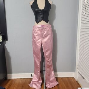 Edikted Pink Faux Leather Pants NWT  Size  Large‎